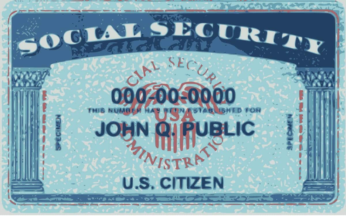 This is what the Social Security card looks like in the U.S.